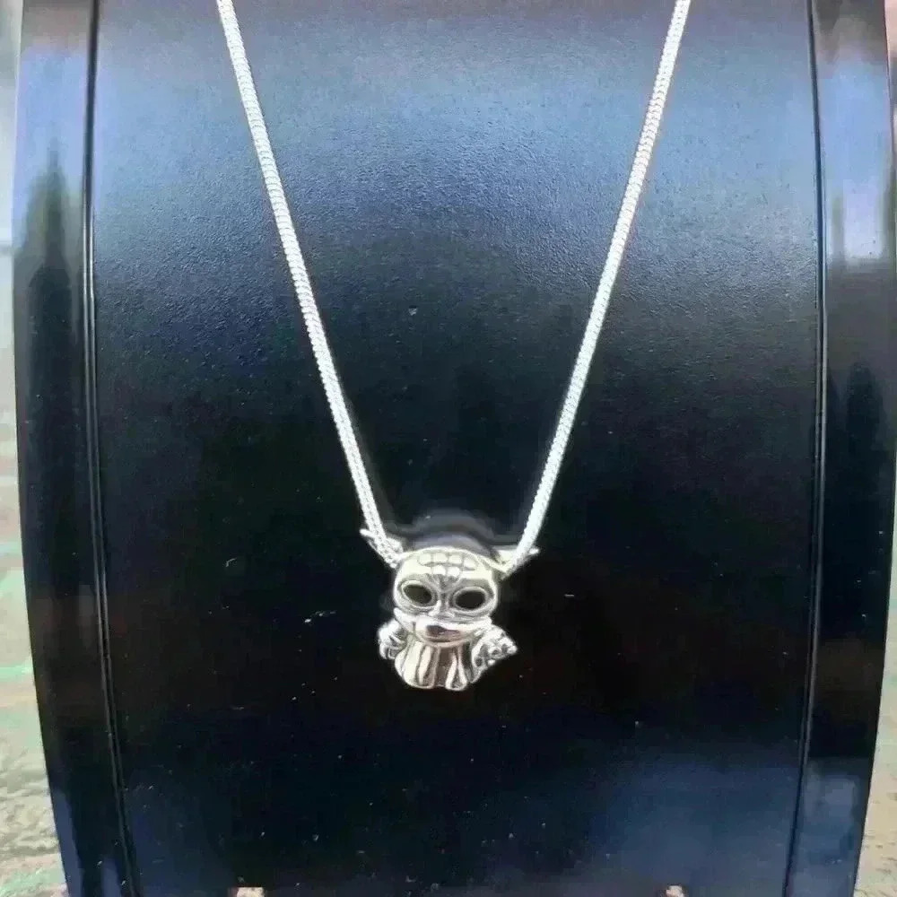 Star Wars baby YODA  silver necklace